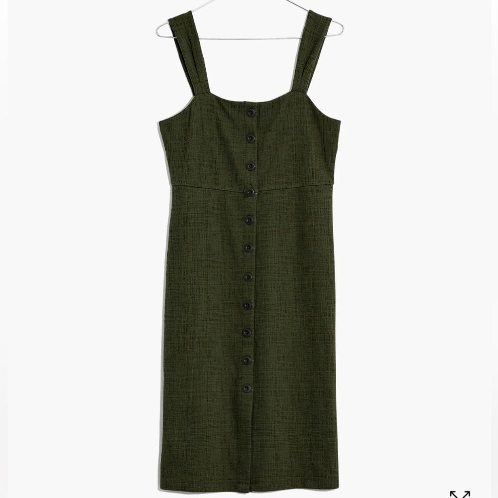 Madewell Texture & Thread Button-Front Tank Dress- size L